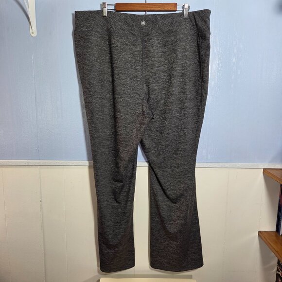 Gaiam 3X Heathered Gray Pull On Flare Leg Comfy Casual Pants - Picture 6 of 8